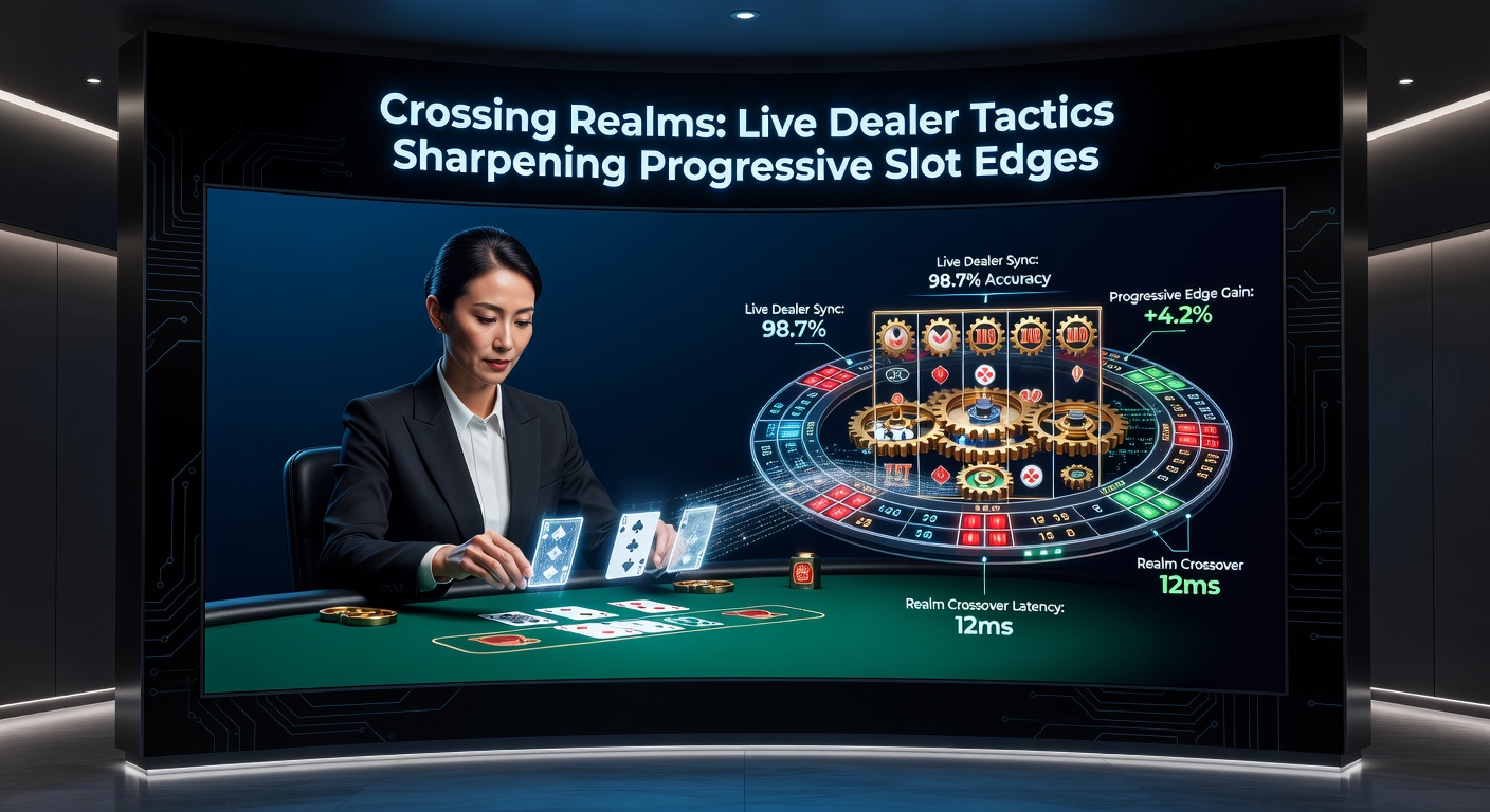 Close-up of a player's screen showing live dealer strategy notes overlaid on a progressive slot interface with rising jackpot