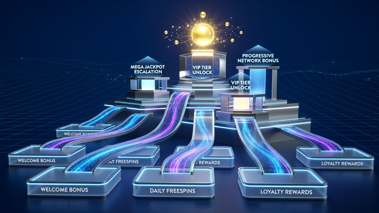 Flowchart illustrating bonus activation steps leading to jackpot meter increases in connected online slot environments
